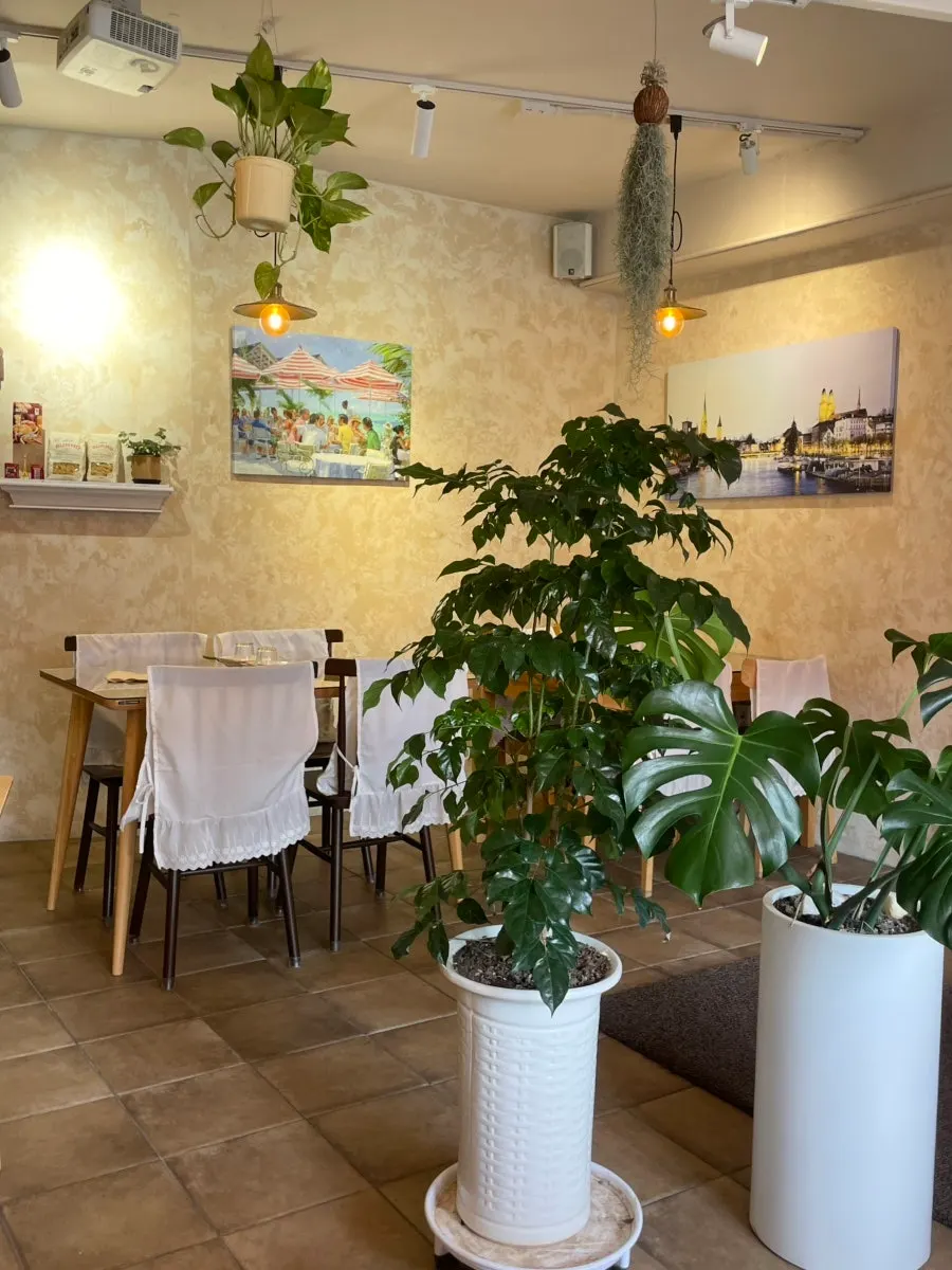 Pastiar interior with an Italian resort feel
