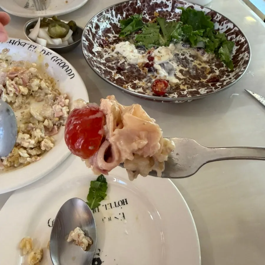 Last truffle-scented bite of the risotto