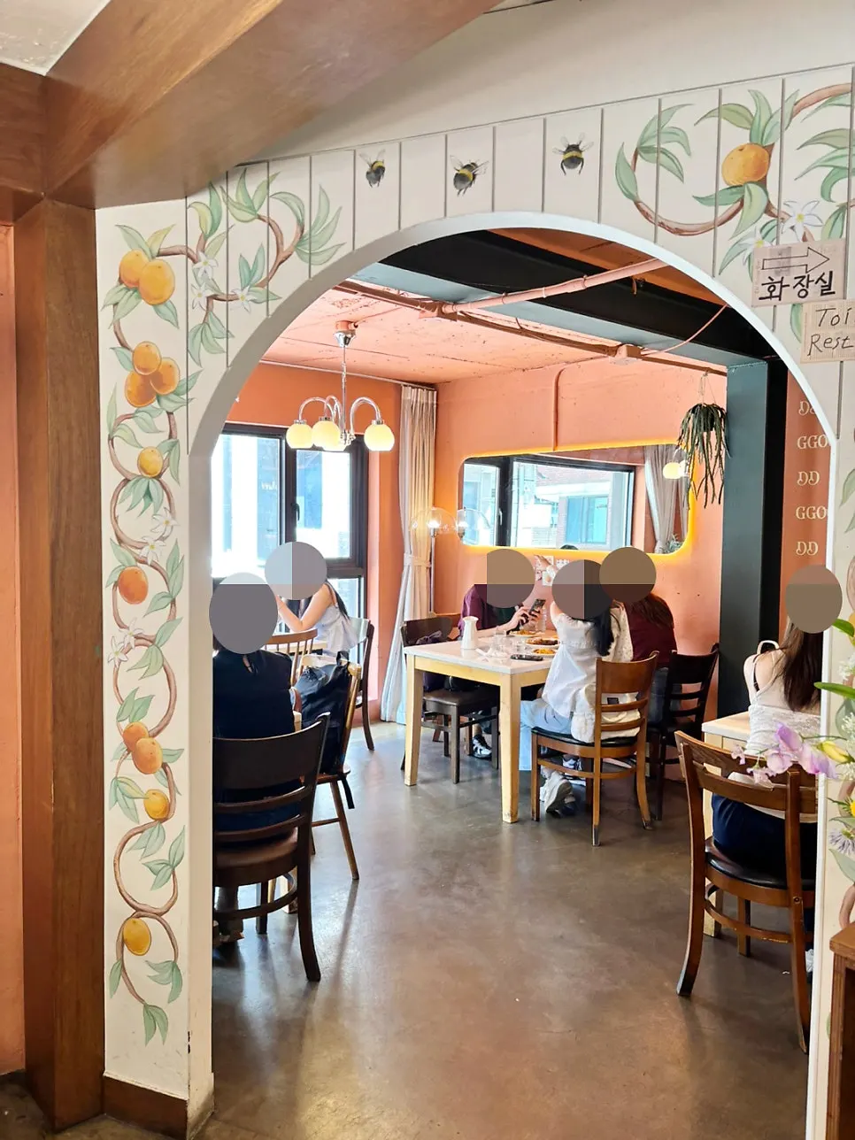 Interior of Hôtel de Couture with customers on a weekday afternoon