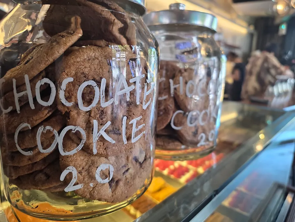 Dessert display case at Central Site