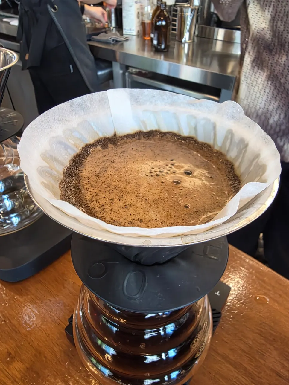 The hand-drip process starting after ordering at Central Site