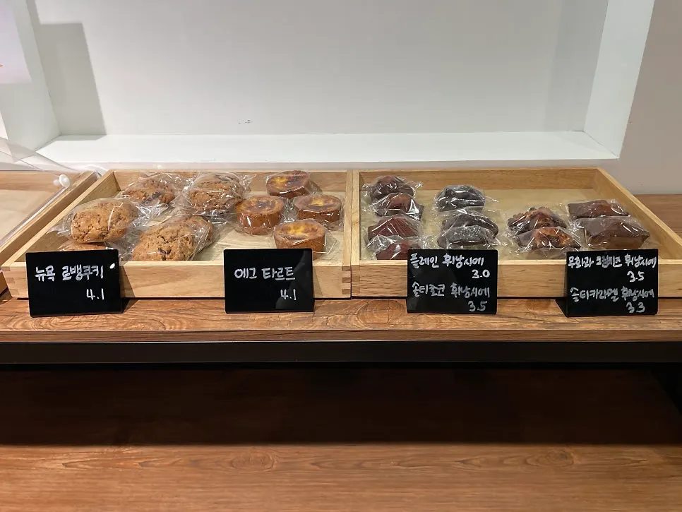 Bakery items on display