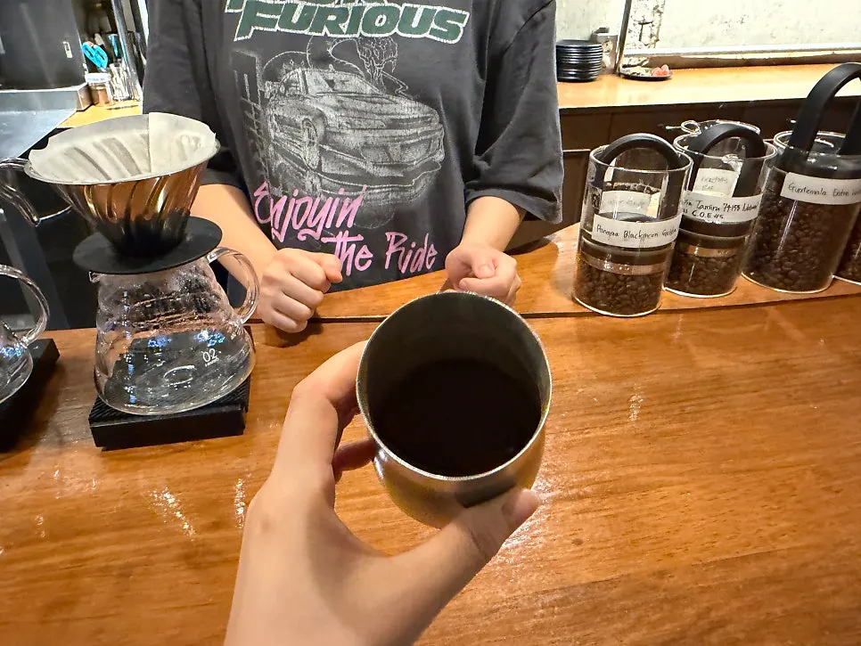 Cup of Brazil Vinhal WL44 hand-drip coffee
