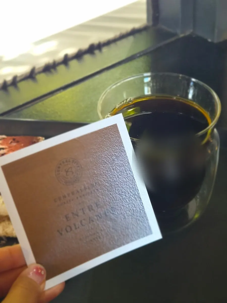 A cup of hand-drip coffee brewed with Guatemalan beans