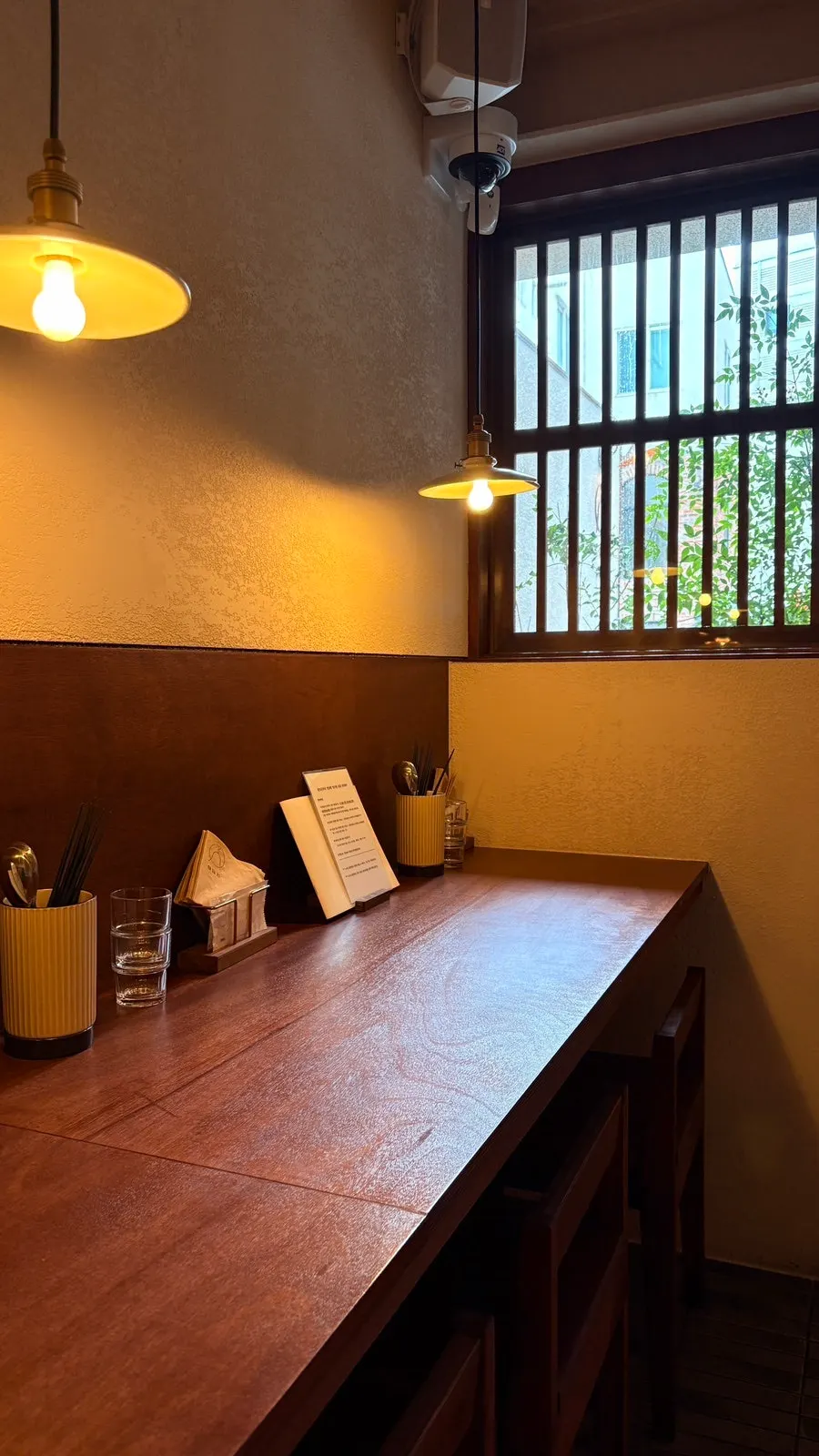 Warm soup and basic side dishes served at the counter