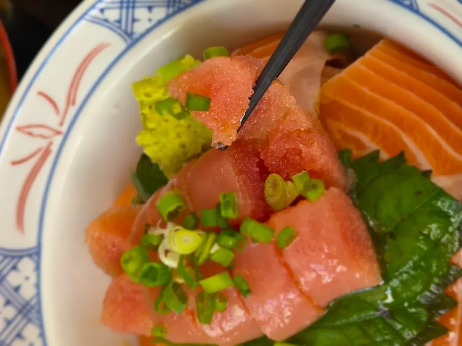 A spoonful of sake tarako-don
