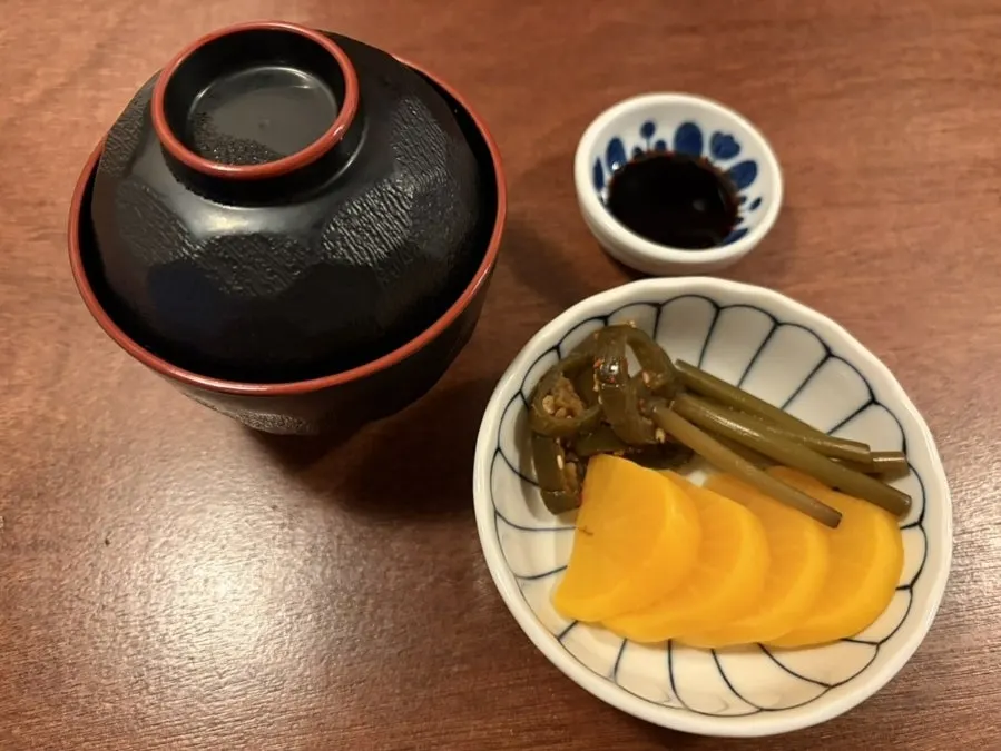 Neatly arranged side dishes served at the table
