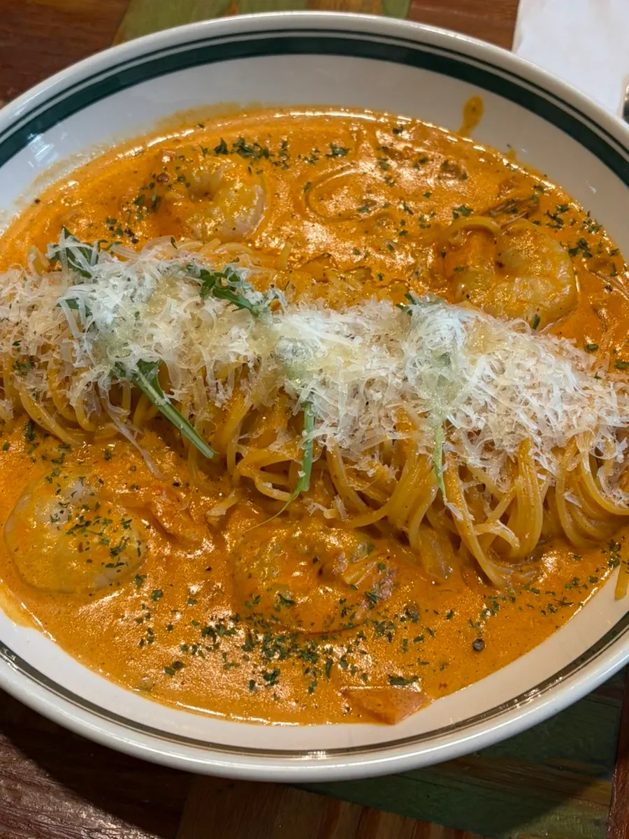 Rosé pasta with Cajun seasoning