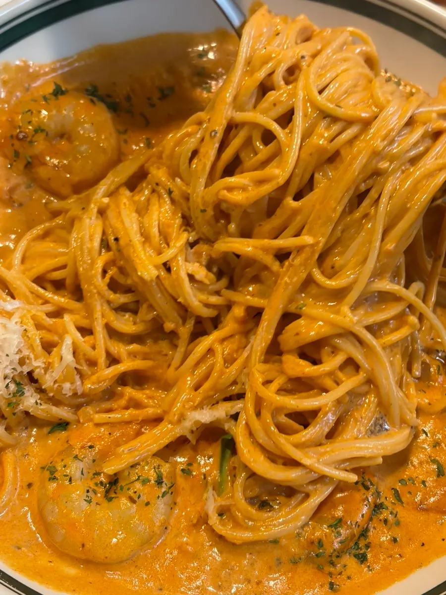 Texture of Cajun Shrimp Rosé Pasta