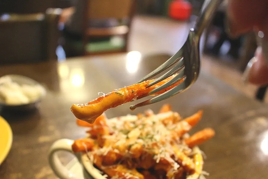 Risotto and sweet potato fries for lunch
