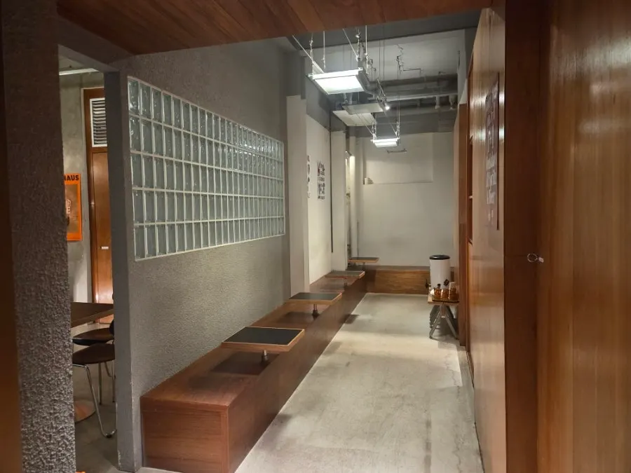 Overview of indoor seating at Pip Espresso Bar