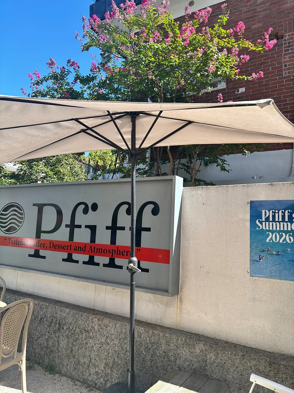 European café-style terrace seating at Pip Espresso Bar
