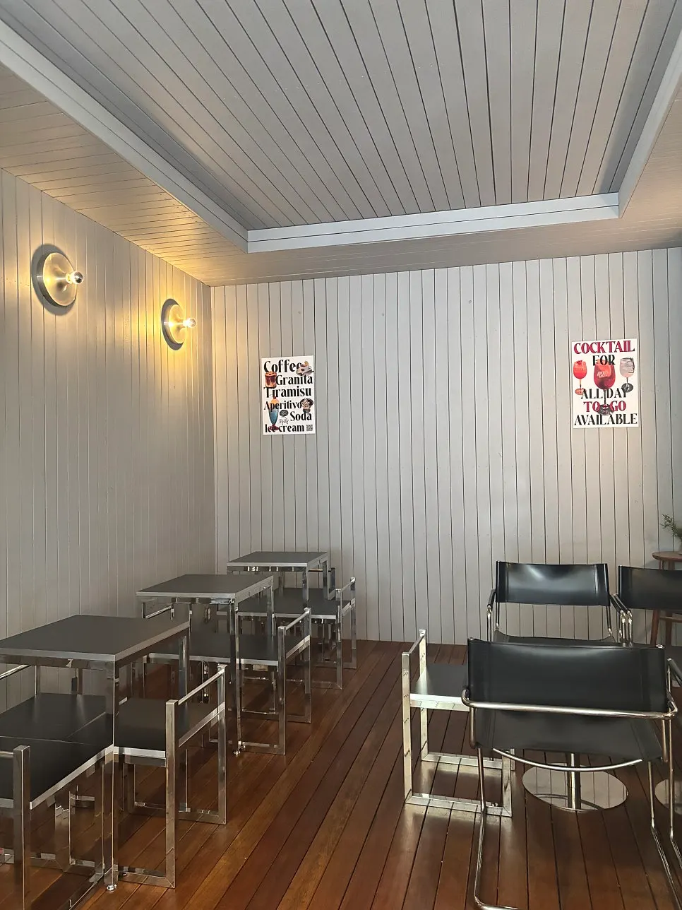 Spacious interior of Pip Espresso Bar