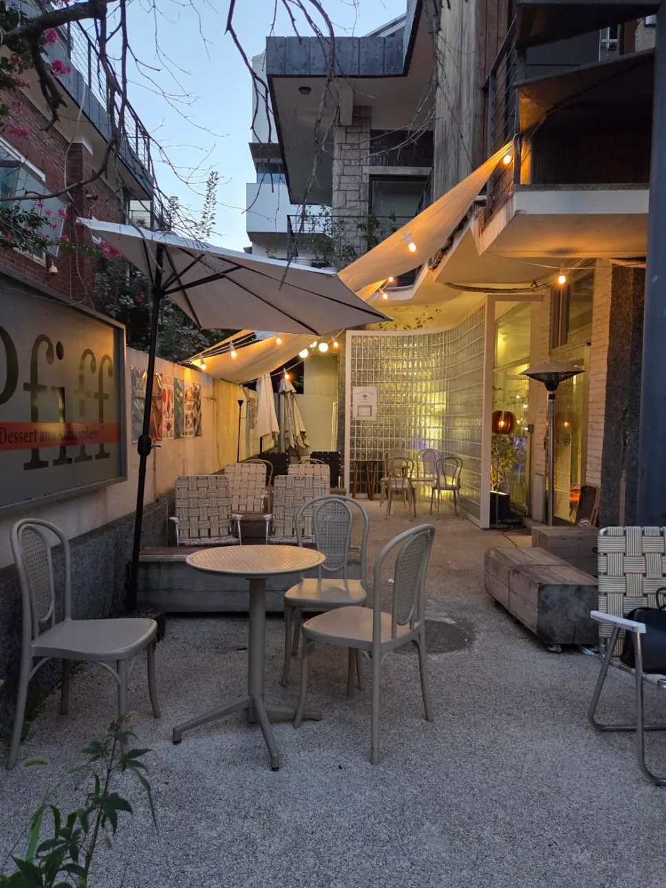 Space around the entrance of Pip Espresso Bar