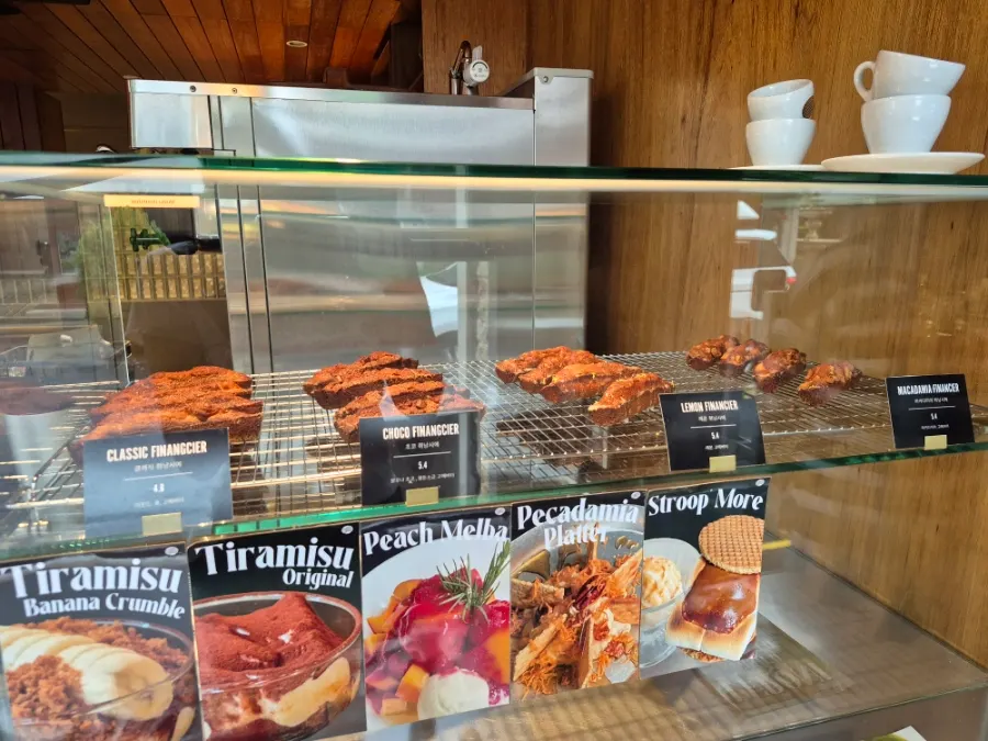 The area around the café counter
