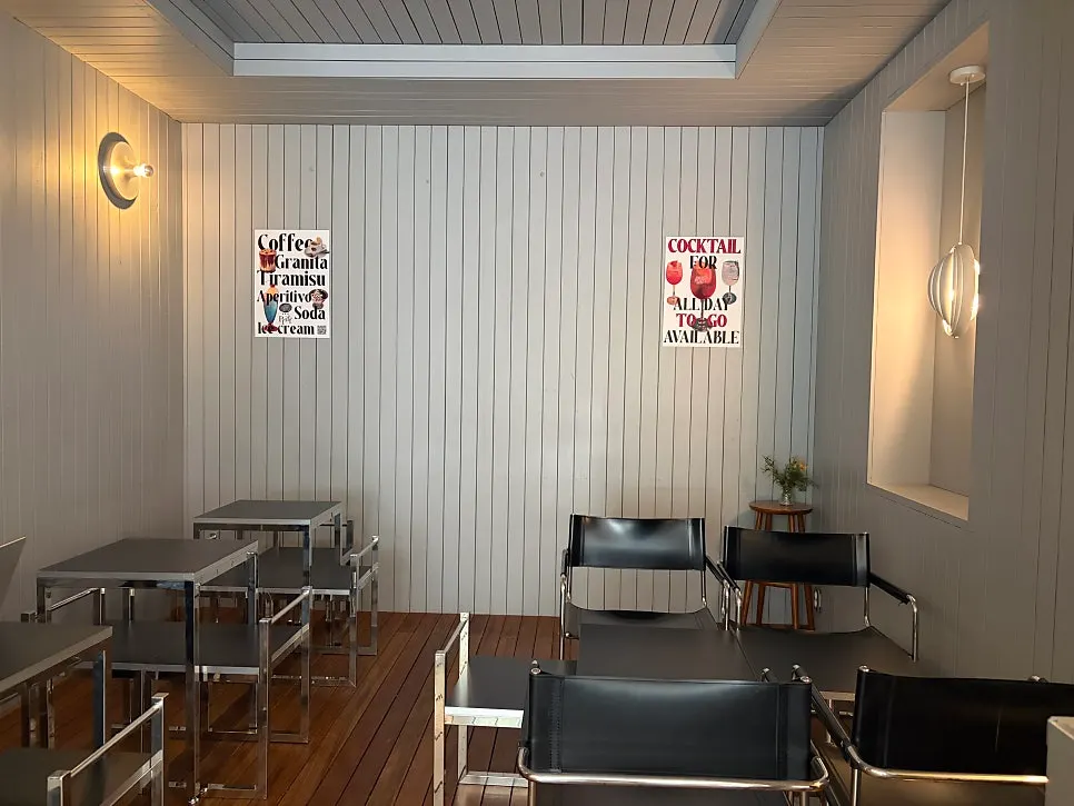 Indoor seating with guests on a weekday afternoon