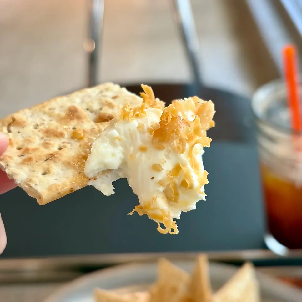 Close-up of a plain, nutty cracker