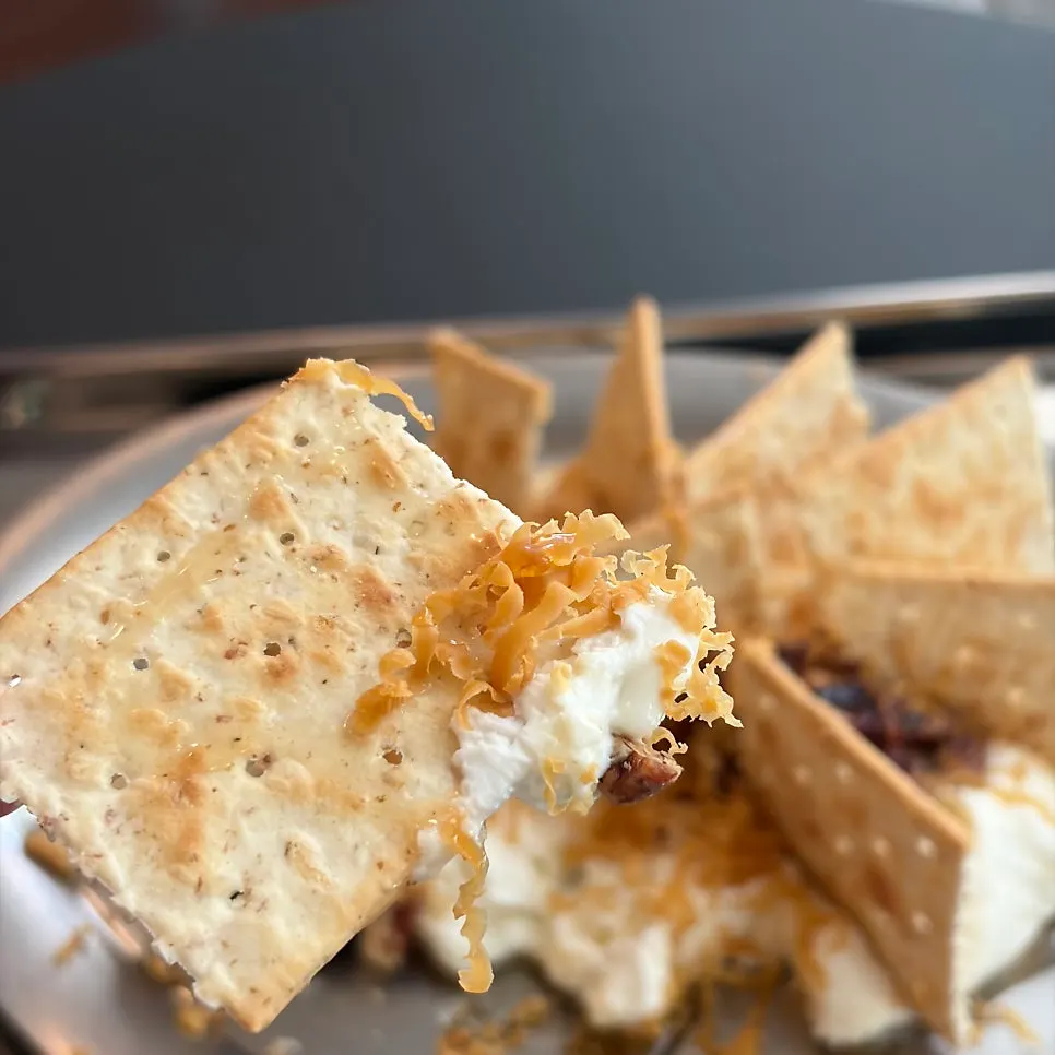 Remains of the pecan-macadamia platter