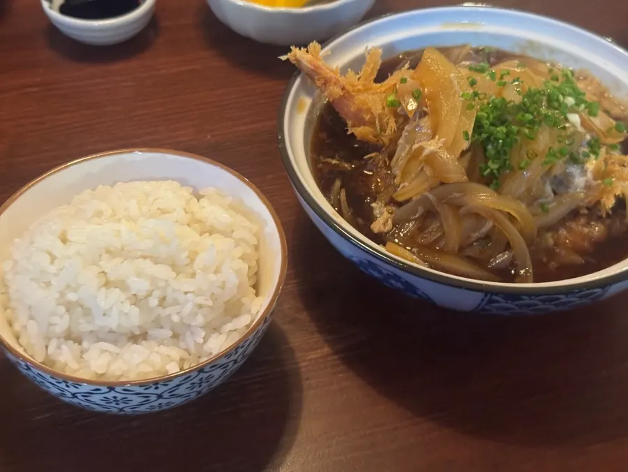 Katsudon with egg and sauce