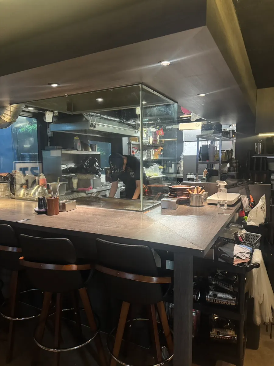 Open kitchen for teppanyaki cooking