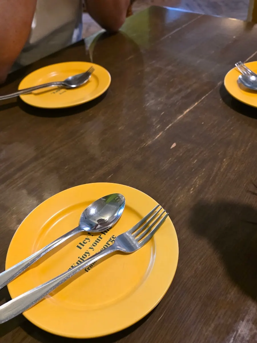Table set with utensils