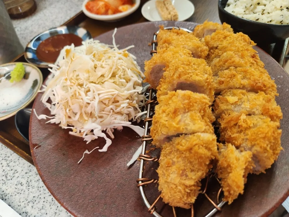 Solo set of fillet katsu and cold soba at Katsu Monster Yeonnam Main Branch