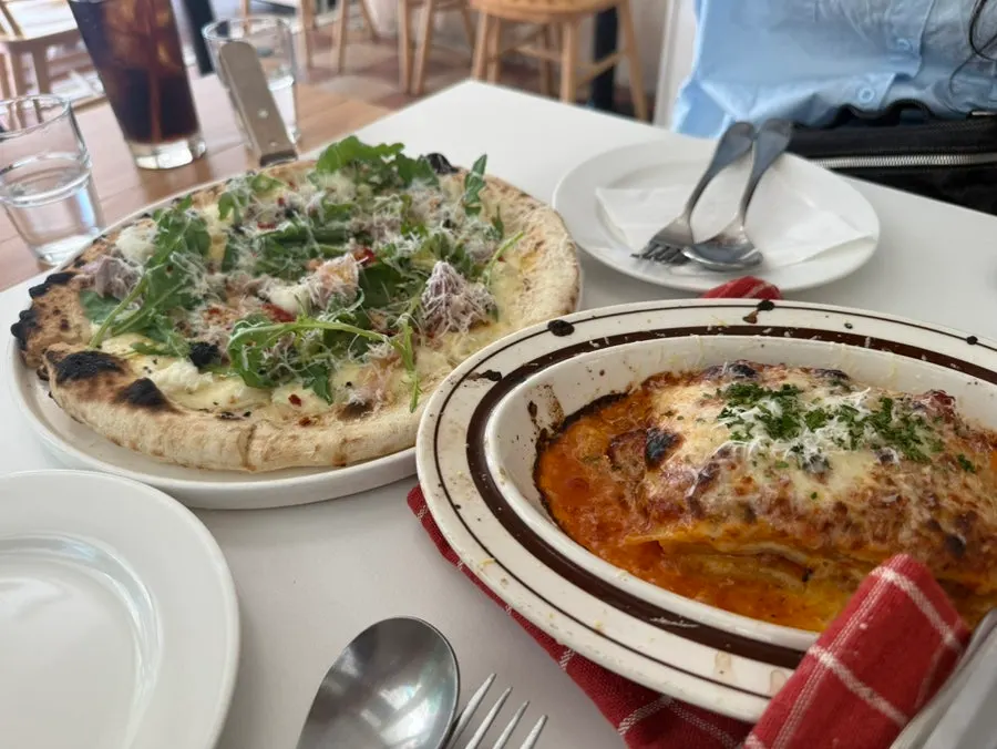 Classic lasagna on the table