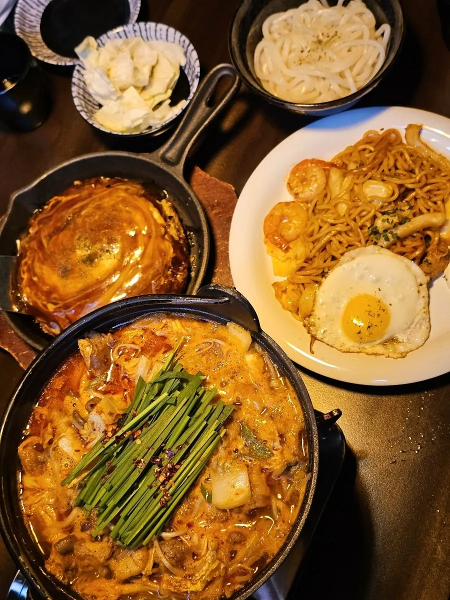 Japanese dishes ordered by three people