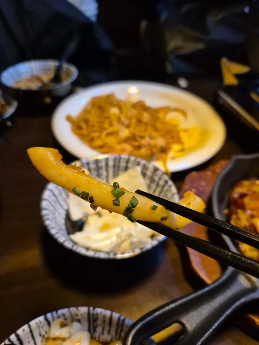 Yakisoba with egg yolk