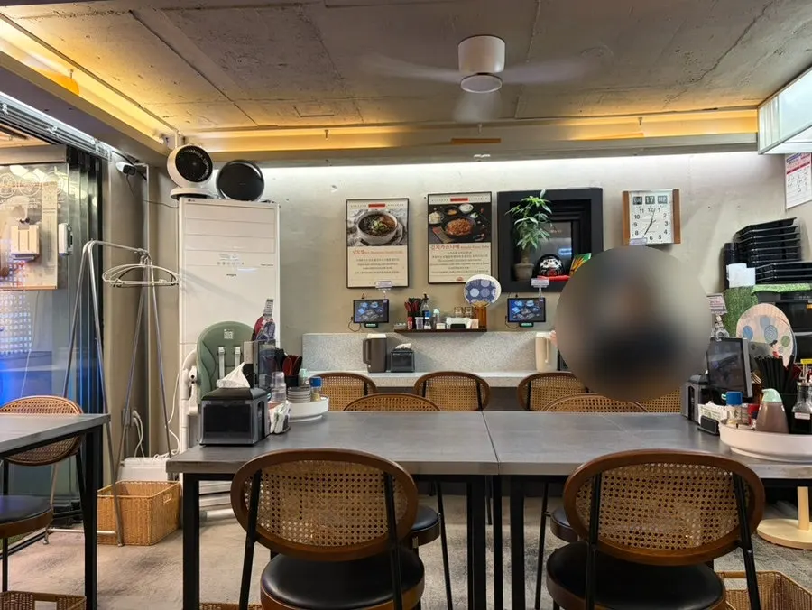 Interior of Katsu Monster Yeonnam Main Branch showing solo-dining seats