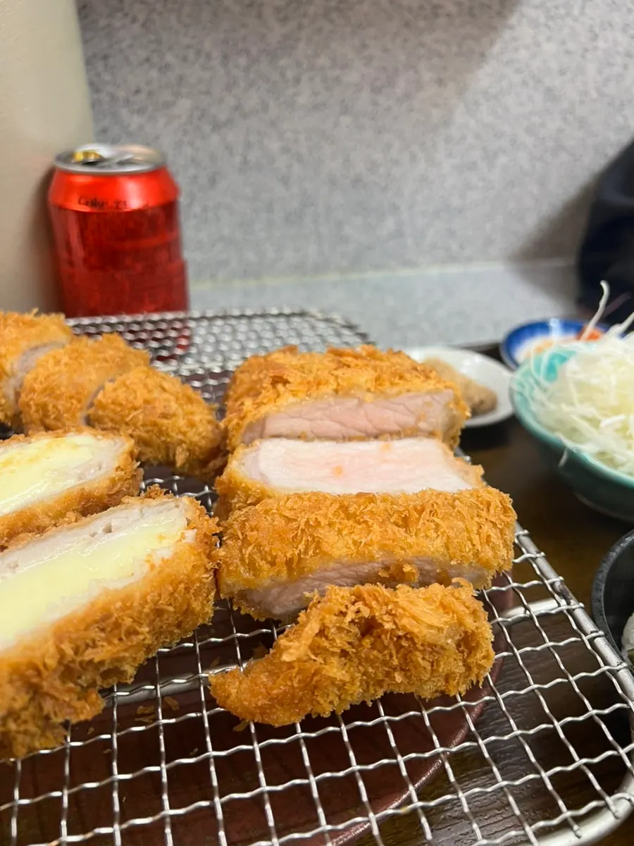 A plate with all three types of katsu