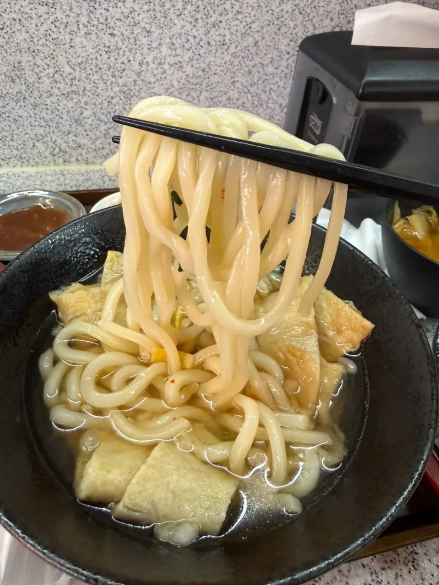 Udon with fish cake