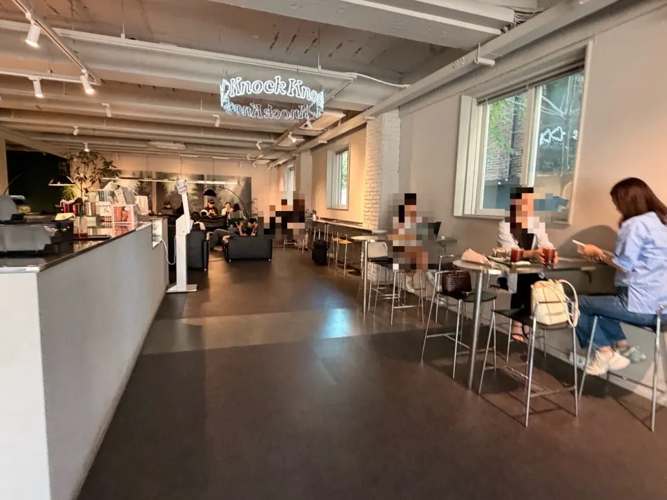 Sofas and tables inside Noknok