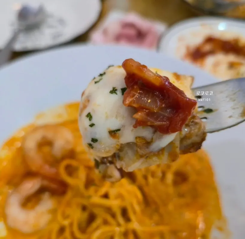 Cross-section of the layered lasagna