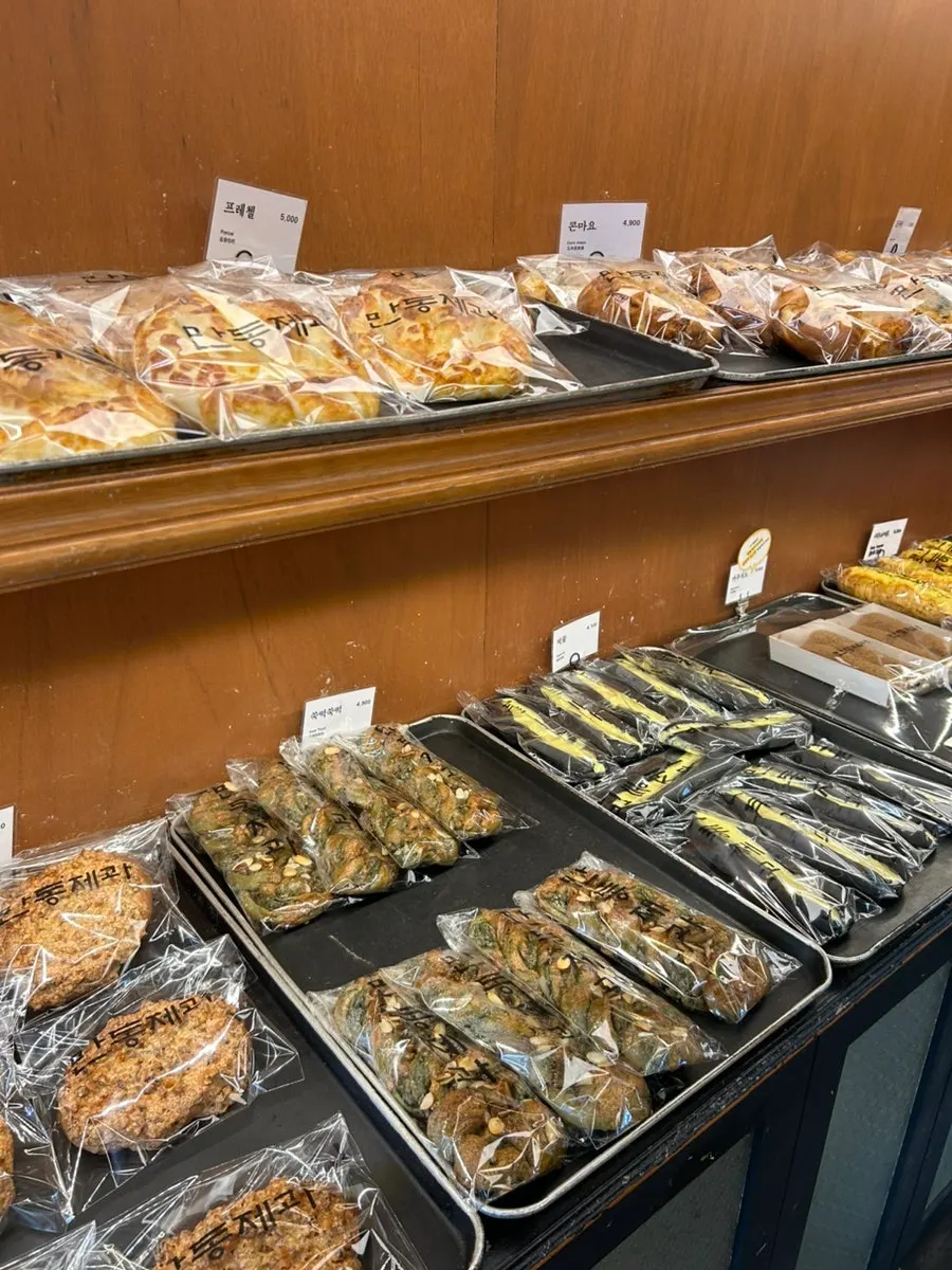 Breads with varied textures and fillings