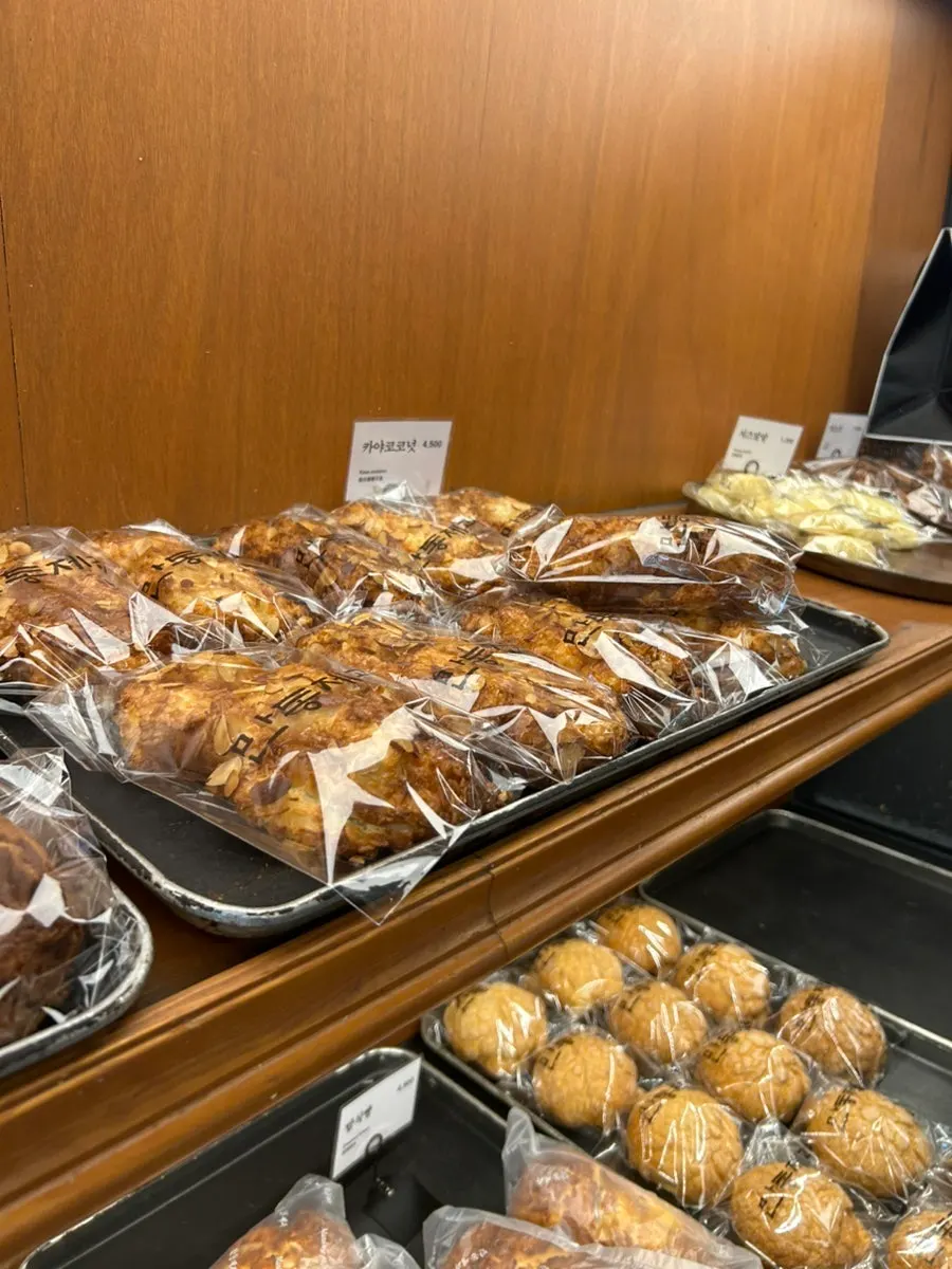 Takeaway package filled with several breads