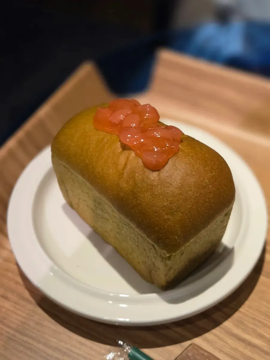 복숭아 크림치즈 말차식빵