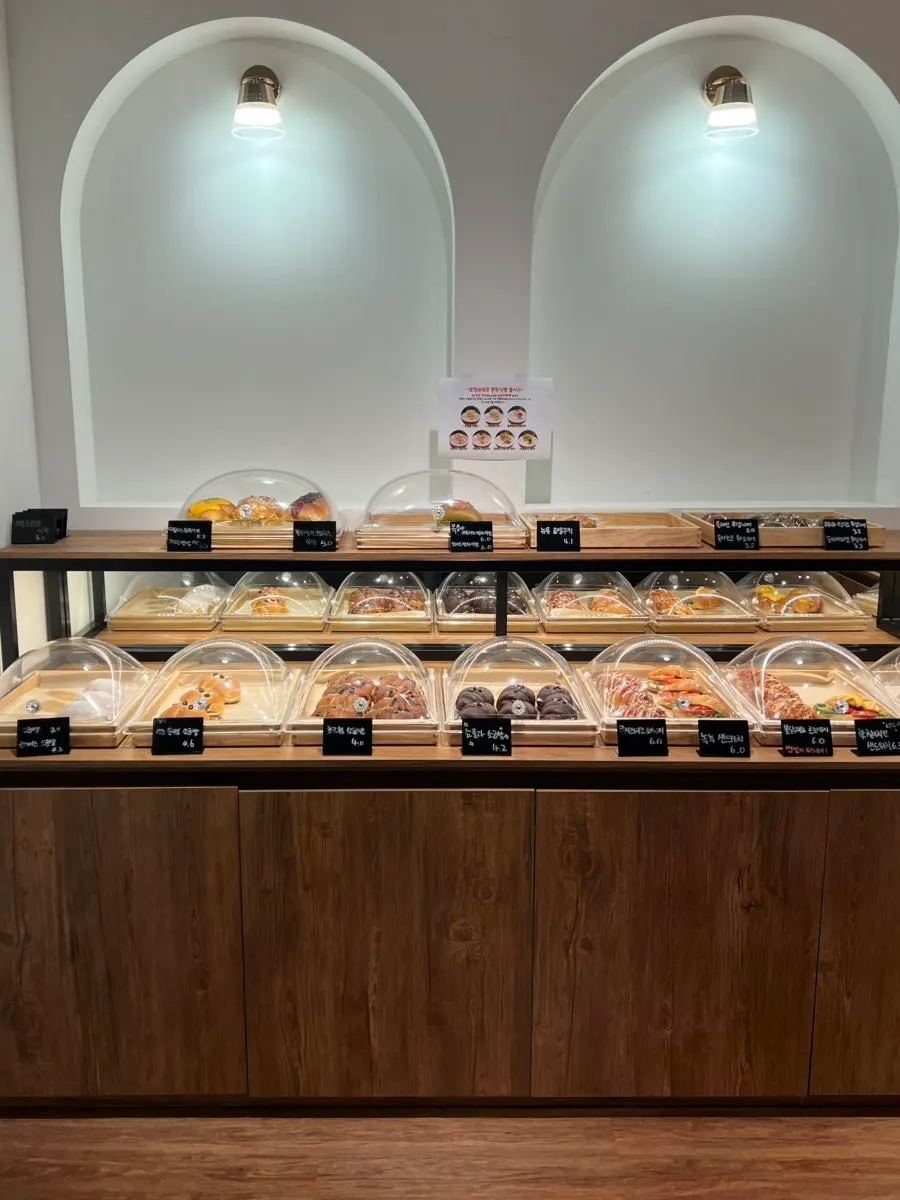 Display of assorted bakery items