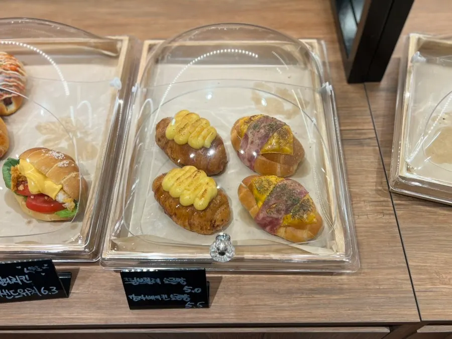 Salt bread bakery display
