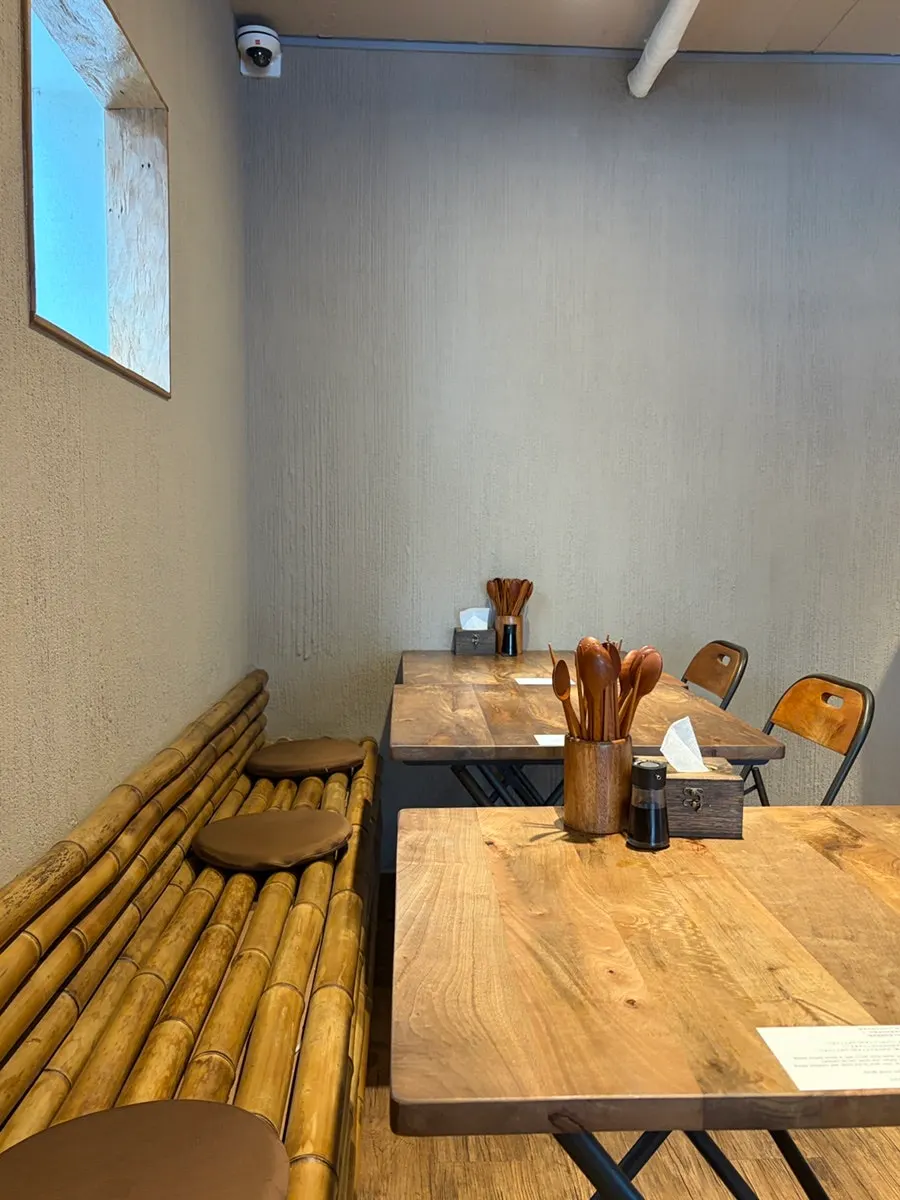 Wood-toned interior at Ochaya