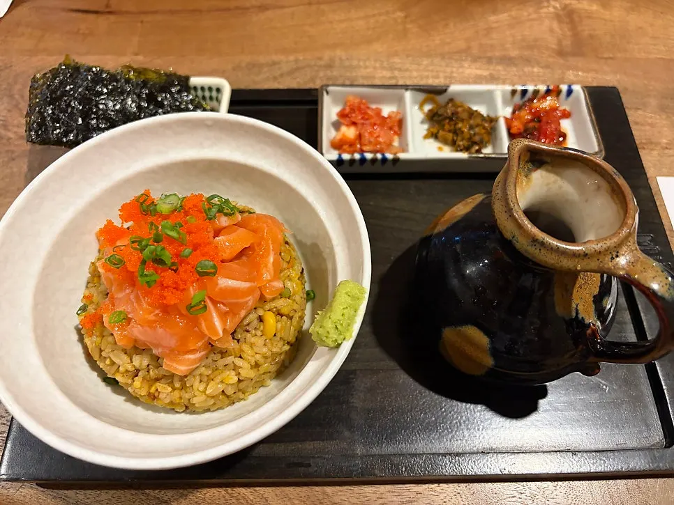 Ordered unagi and sake chazuke