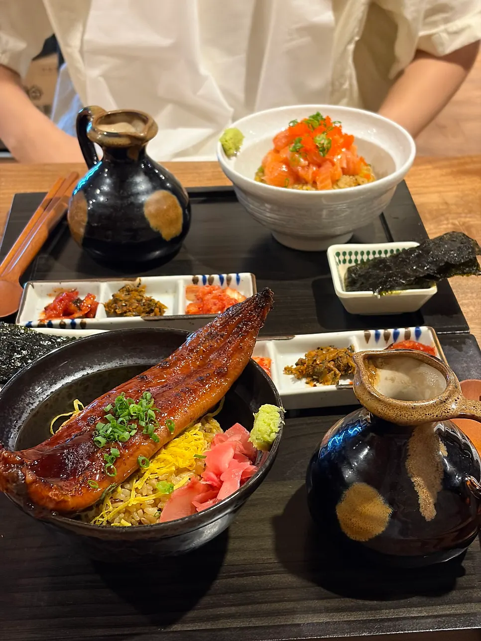 Unagi chazuke eaten with broth poured over it