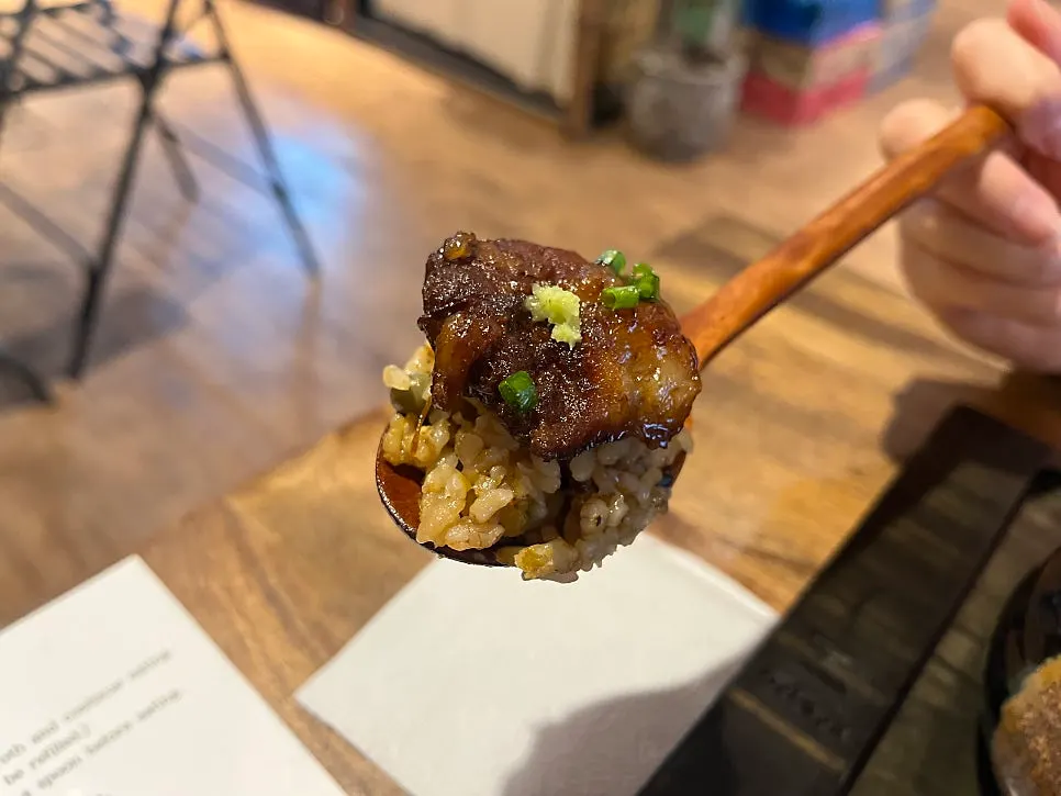 부드러운 돼지고기 조림 오차즈케