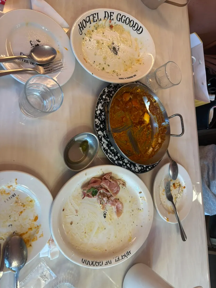 All three empty plates