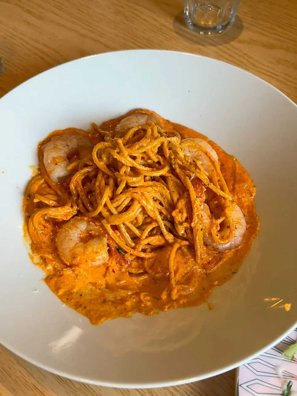 Shrimp Toowoomba Pasta with rich sauce