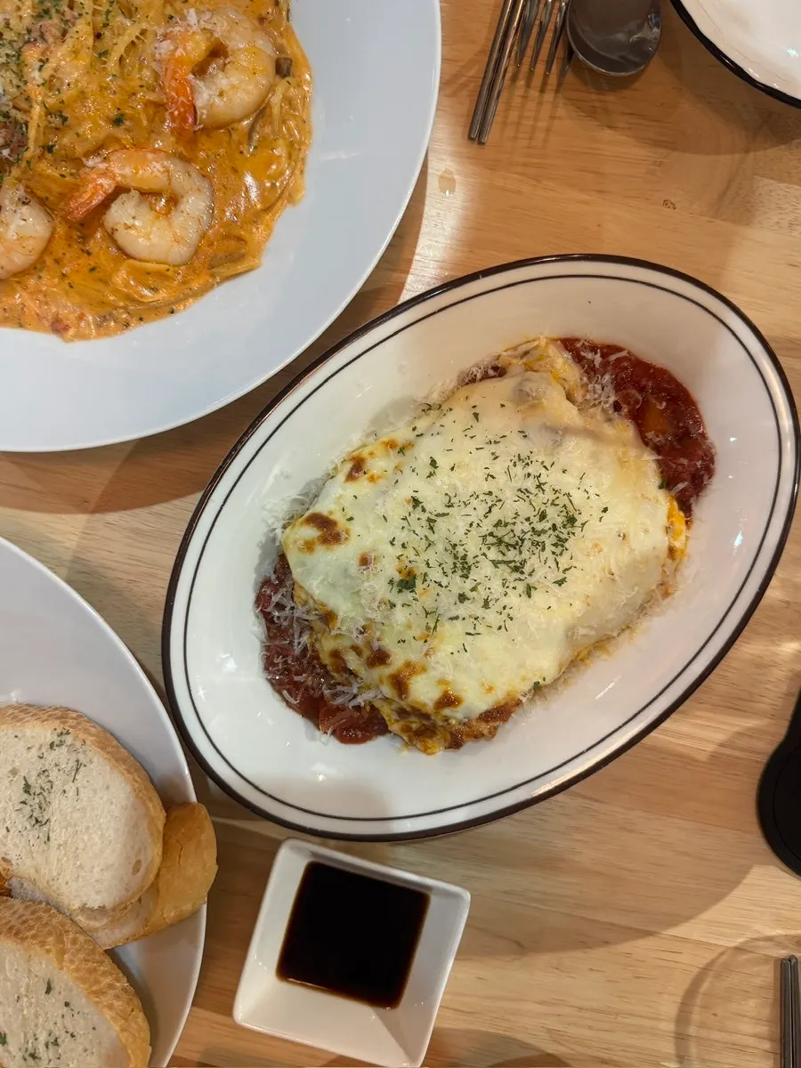 Cross-section of the layered lasagna