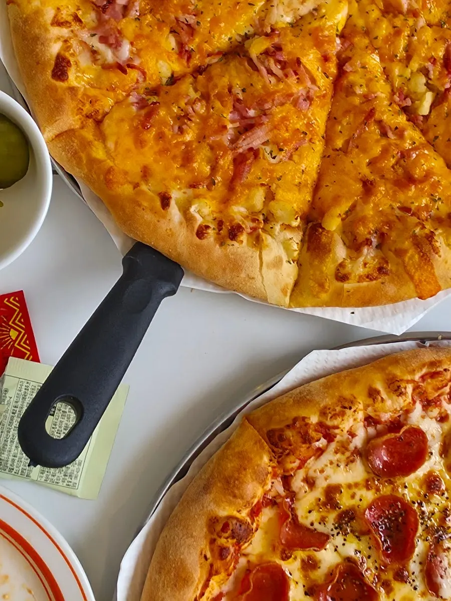 Potato topping and cheese pizza