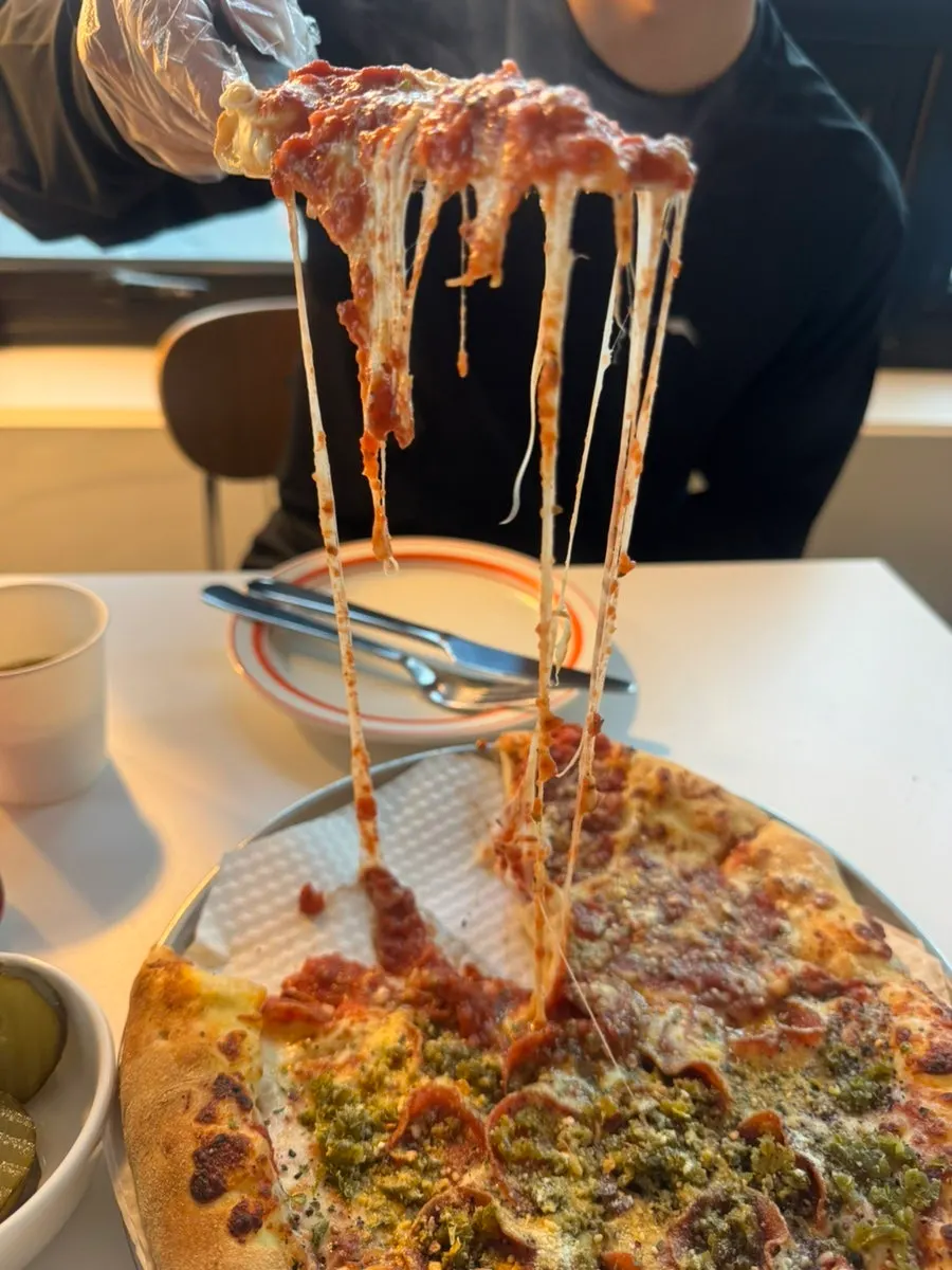 Pepperoni pizza toppings and cheese