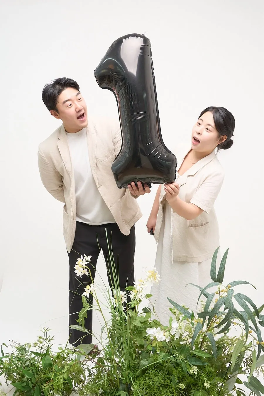 여유로운 셀프 촬영 시간의 기념 사진