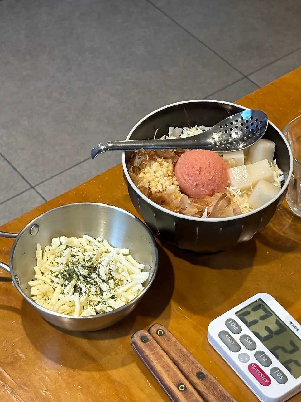 Mentaiko monjayaki for a first taste